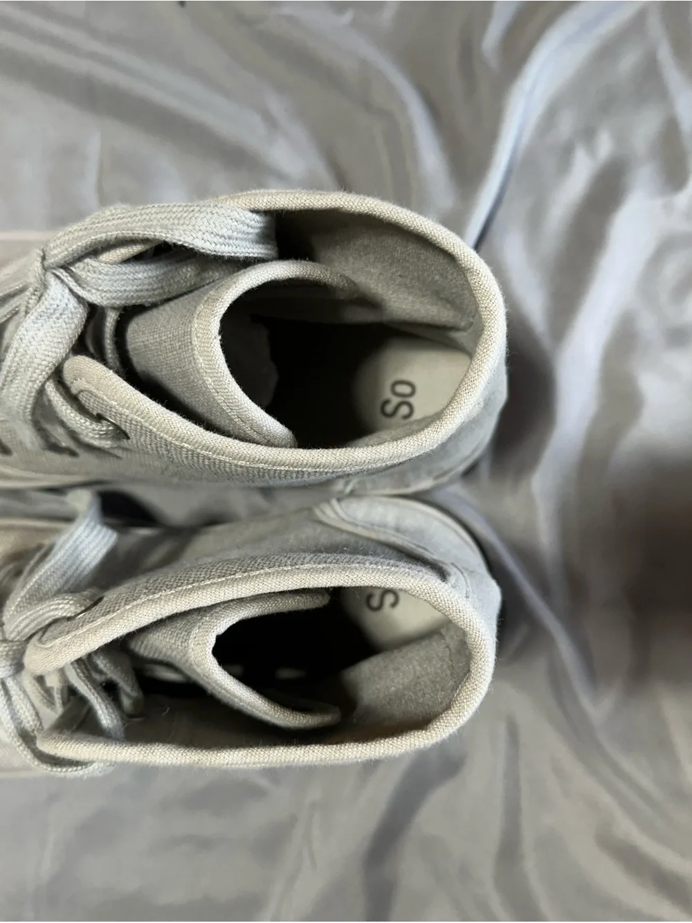 SO Men’s Gray Canvas High-Top Boots